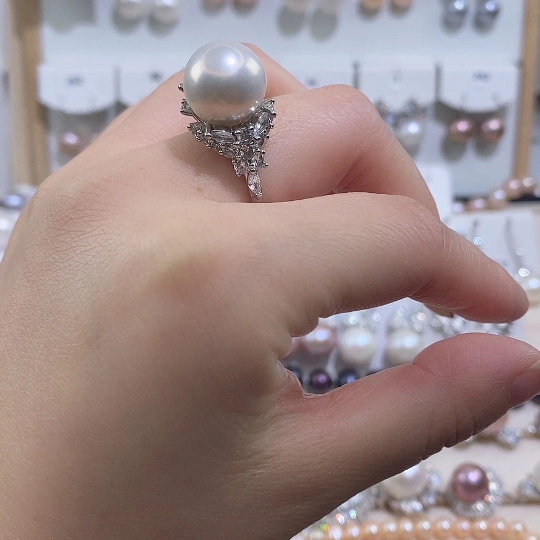 淡水珍珠未镶嵌戒指w12.6