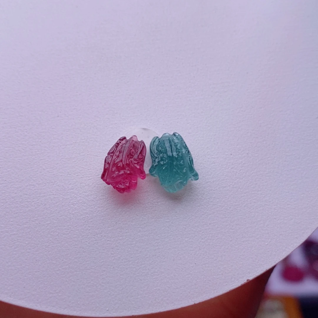 颈饰未镶嵌碧玺白菜小滴溜半成品yy