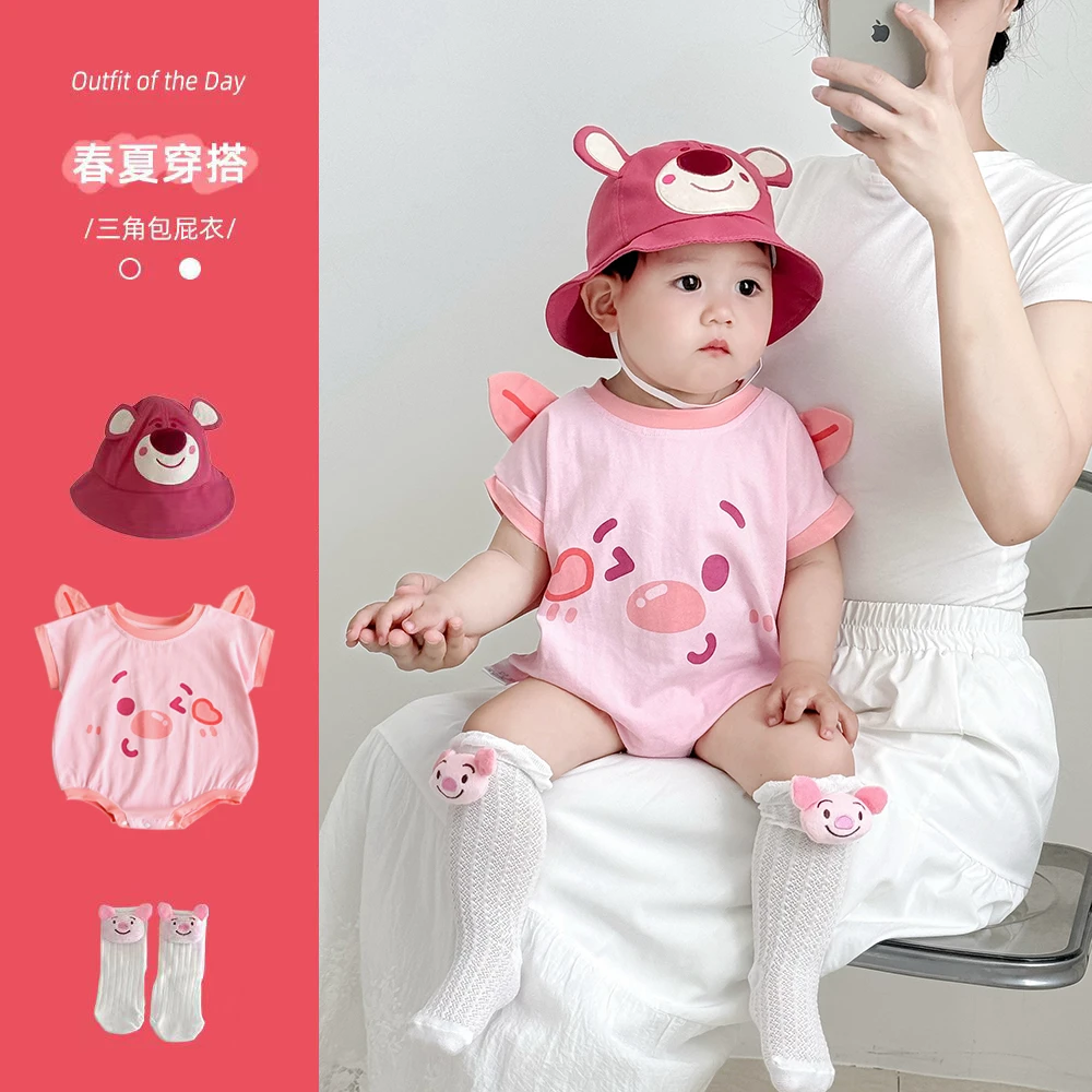 夏款宝宝衣服超萌夏季短袖纯棉新生婴儿连体衣薄款夏天三角包屁衣