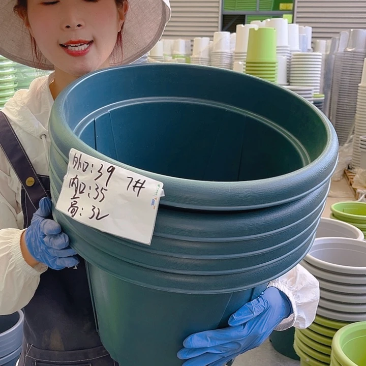 青山盆7#墨绿色5个无托
