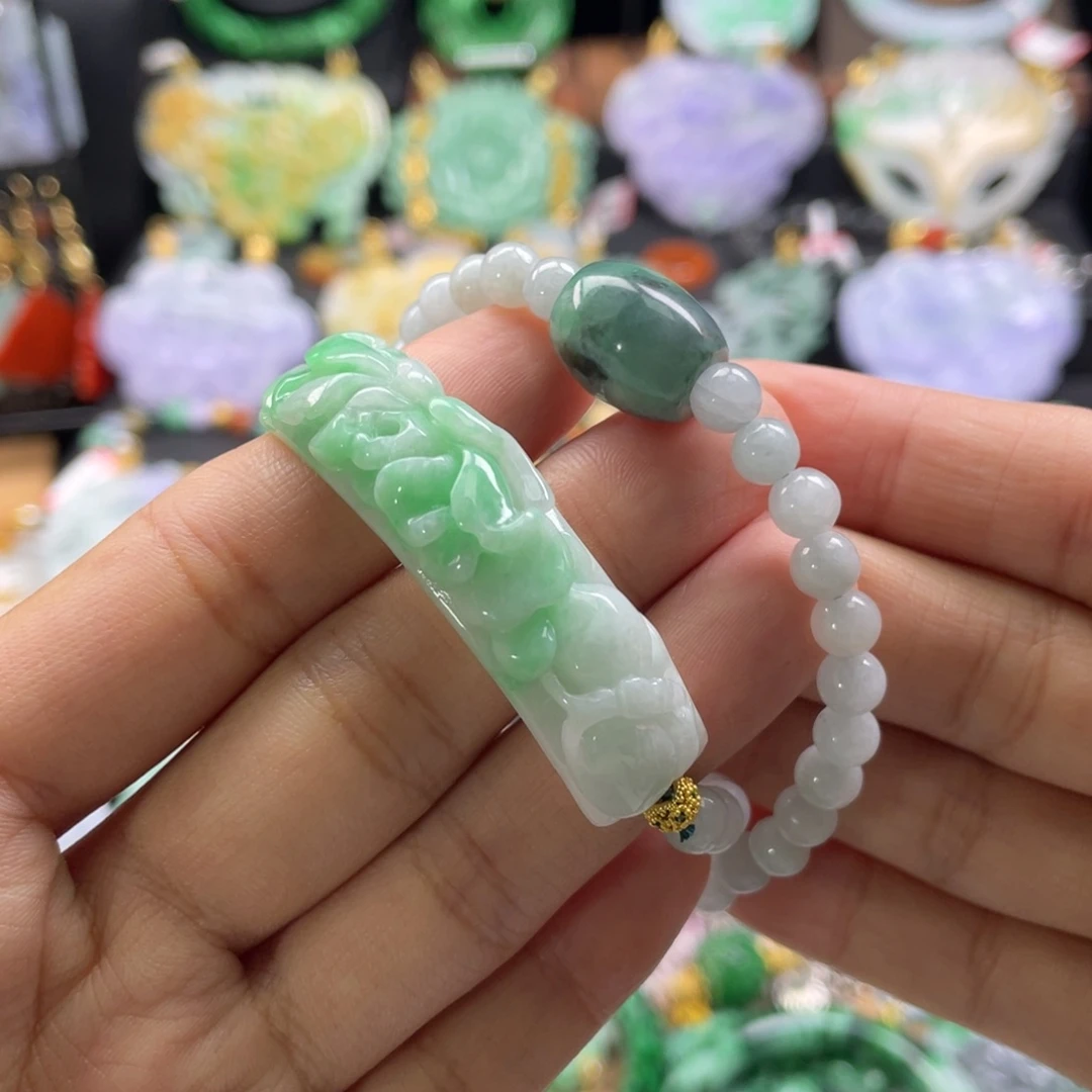 未镶嵌手链翡翠代编织