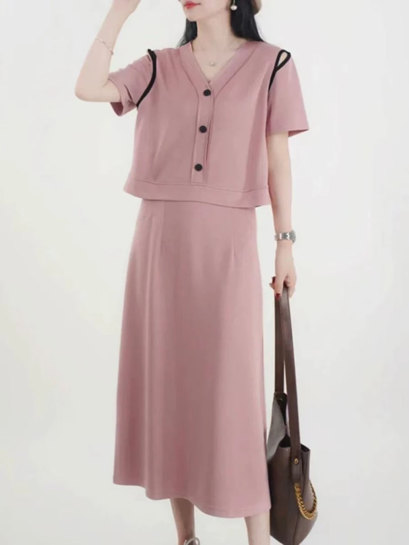 035 夏季时尚两件套装裙