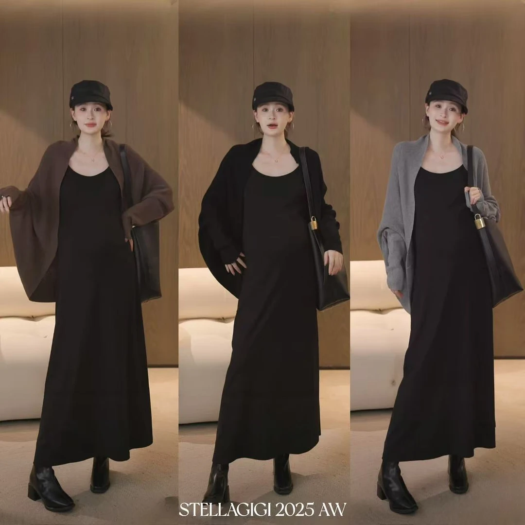 [现]/ 郭幂幂 AW 慵懒时髦感 无领蝙蝠袖针织开衫KS-20251651