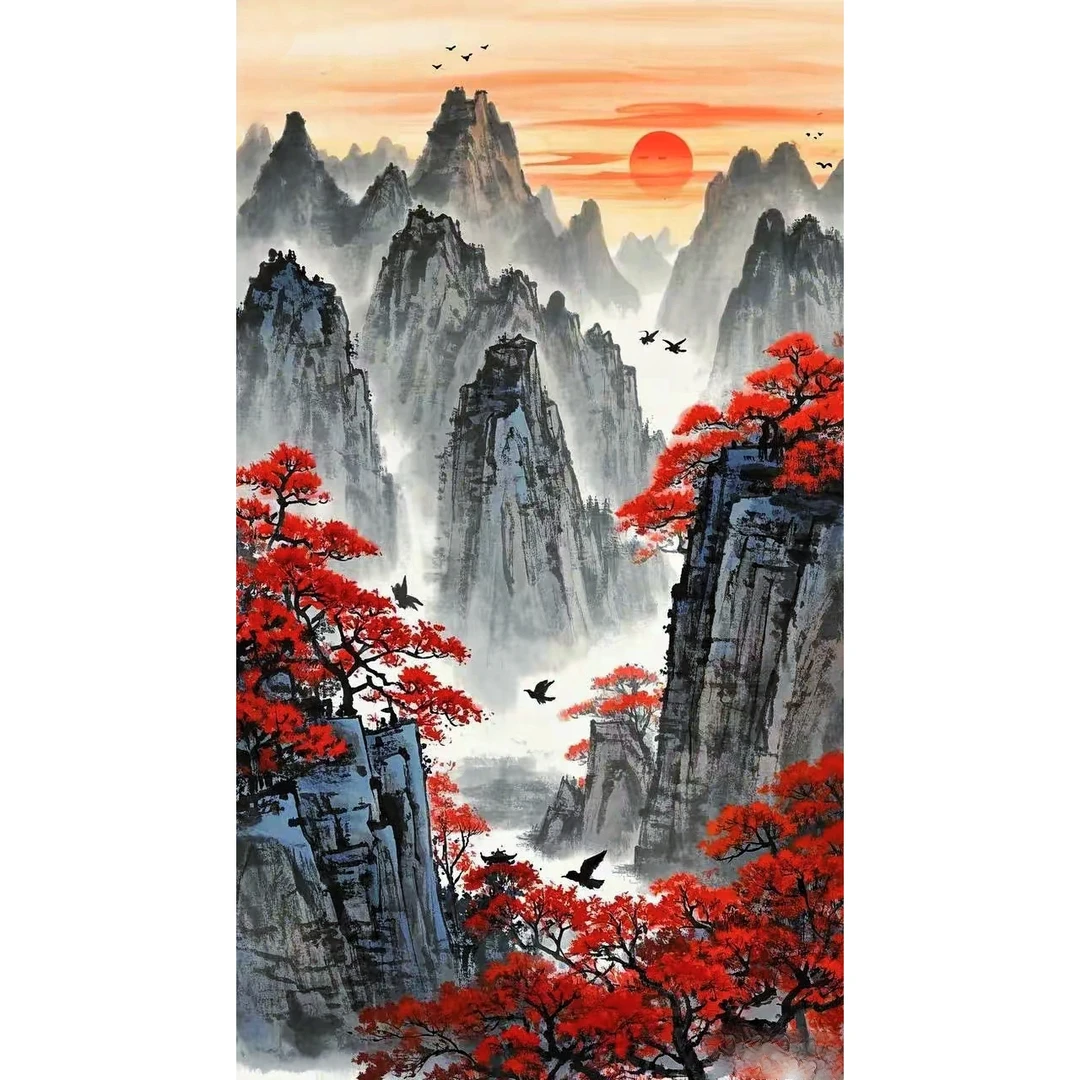 DMC十字绣-轻奢中国风鸿运靠山图