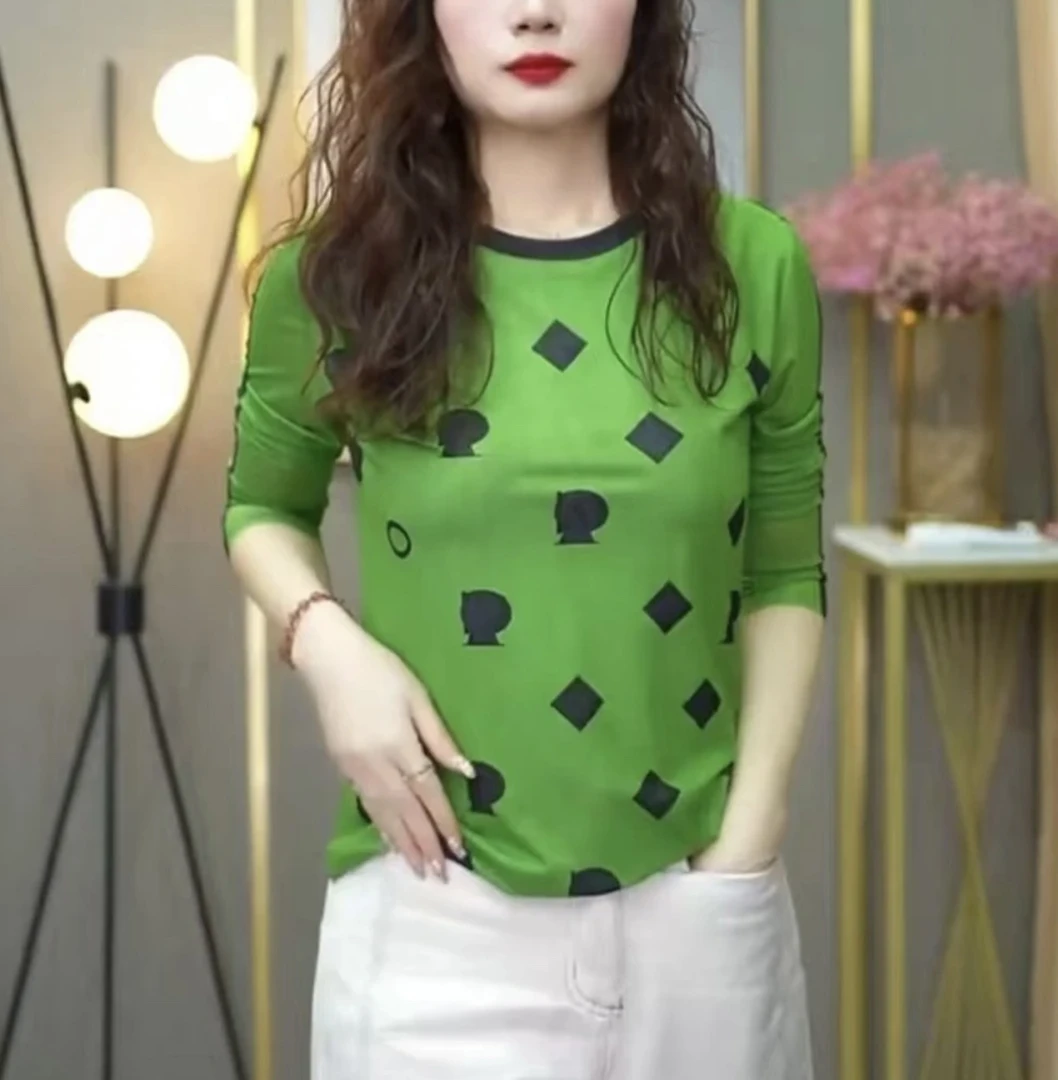 春季新款高端时尚洋气百搭显瘦长袖T恤女复古设计感打底上衣A1302