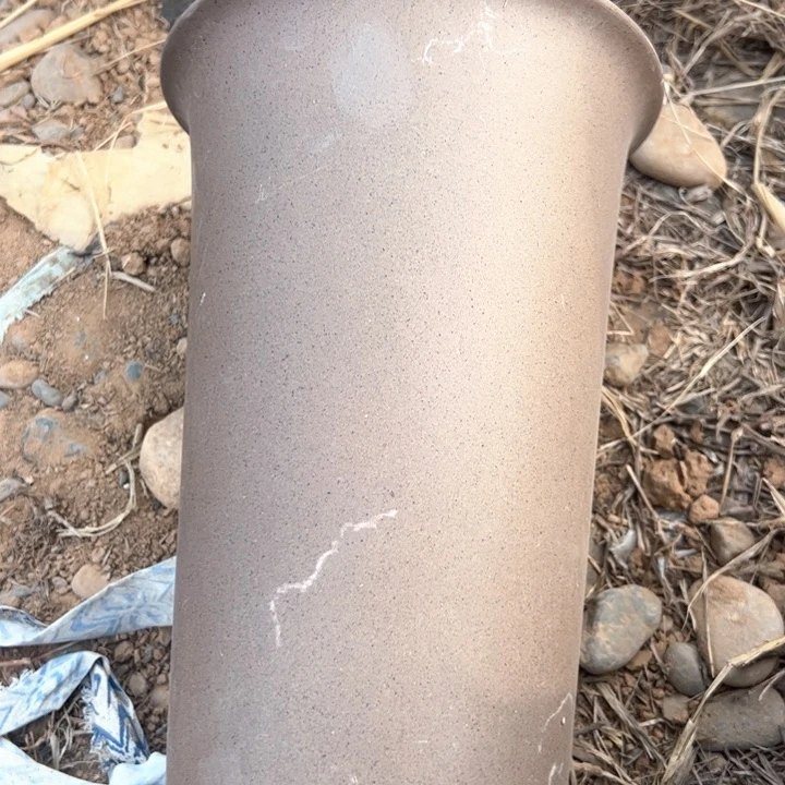 红陶紫砂兰花盆微瑕高28