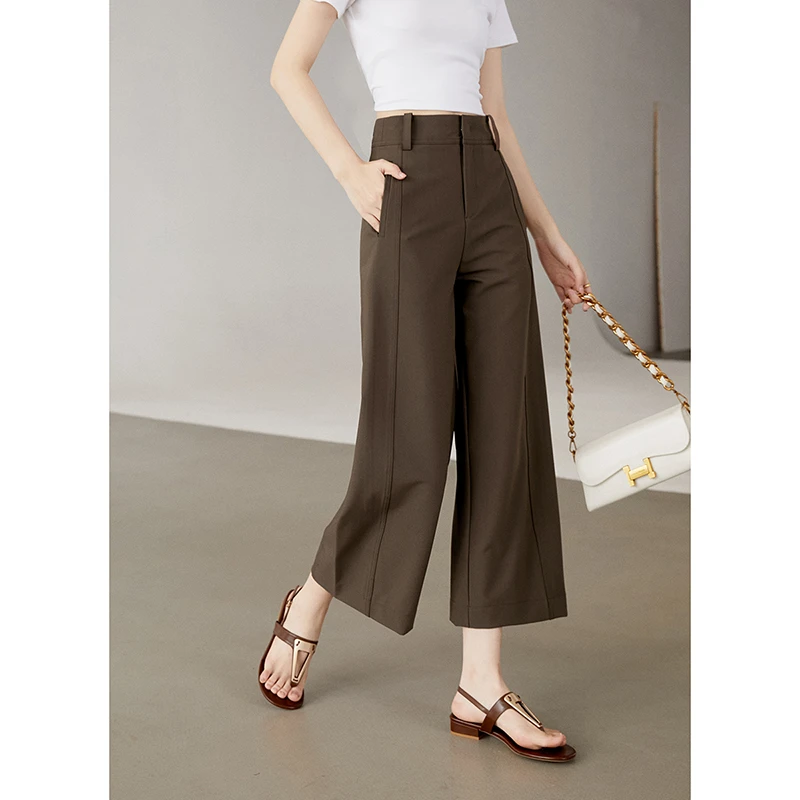 【断码清仓】百搭神裤2025裤子窄版阔腿裤女24121335