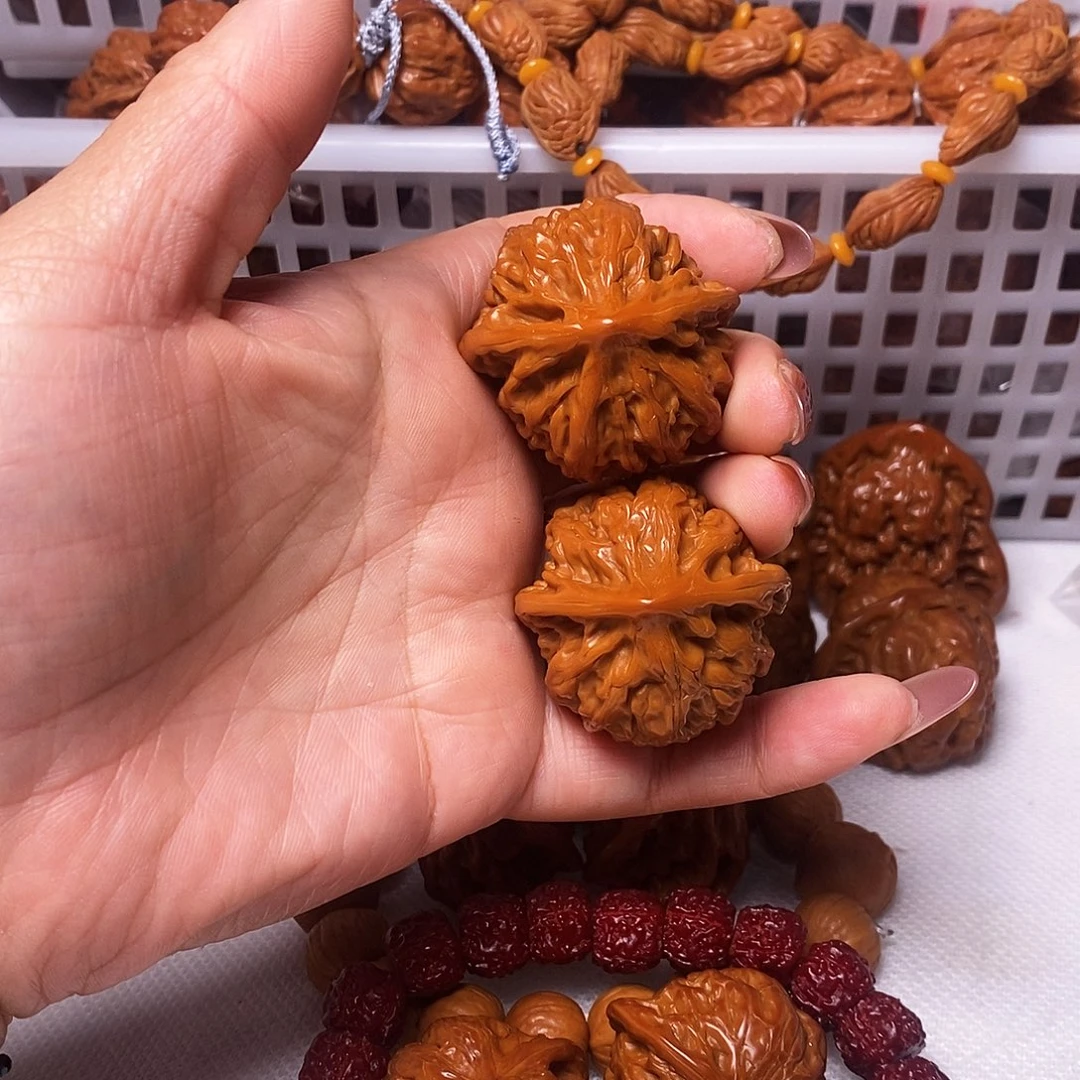 吊坠文玩核桃玉龙粗筋38