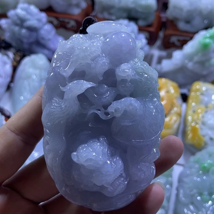 好***绵翡翠未镶嵌把件四大神兽