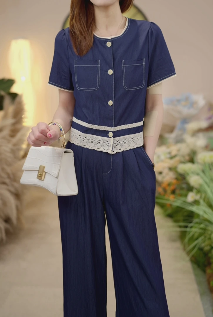 【SS】】清凉一夏套装洋气母亲节衣服中老年女夏季短袖上衣两件套