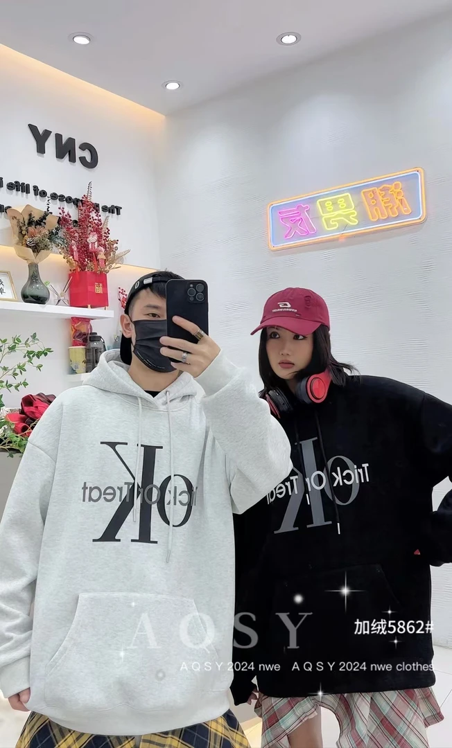 男女同款卫衣宽松加绒百搭时尚冬季