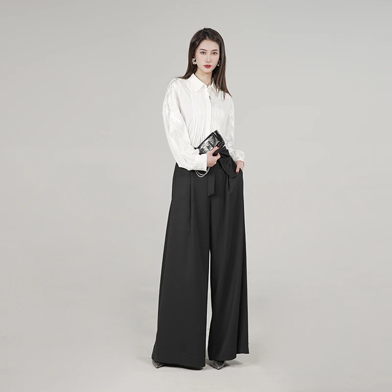 圣迪奥女装春夏时尚休闲百搭简约气质长袖衬衫S241Z0520