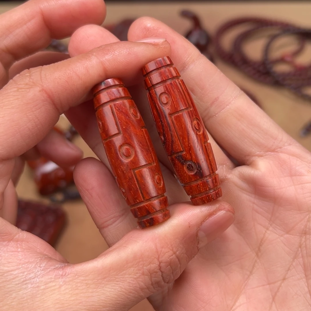 檀香紫檀（小叶紫檀）吊坠天珠吊坠，38.8