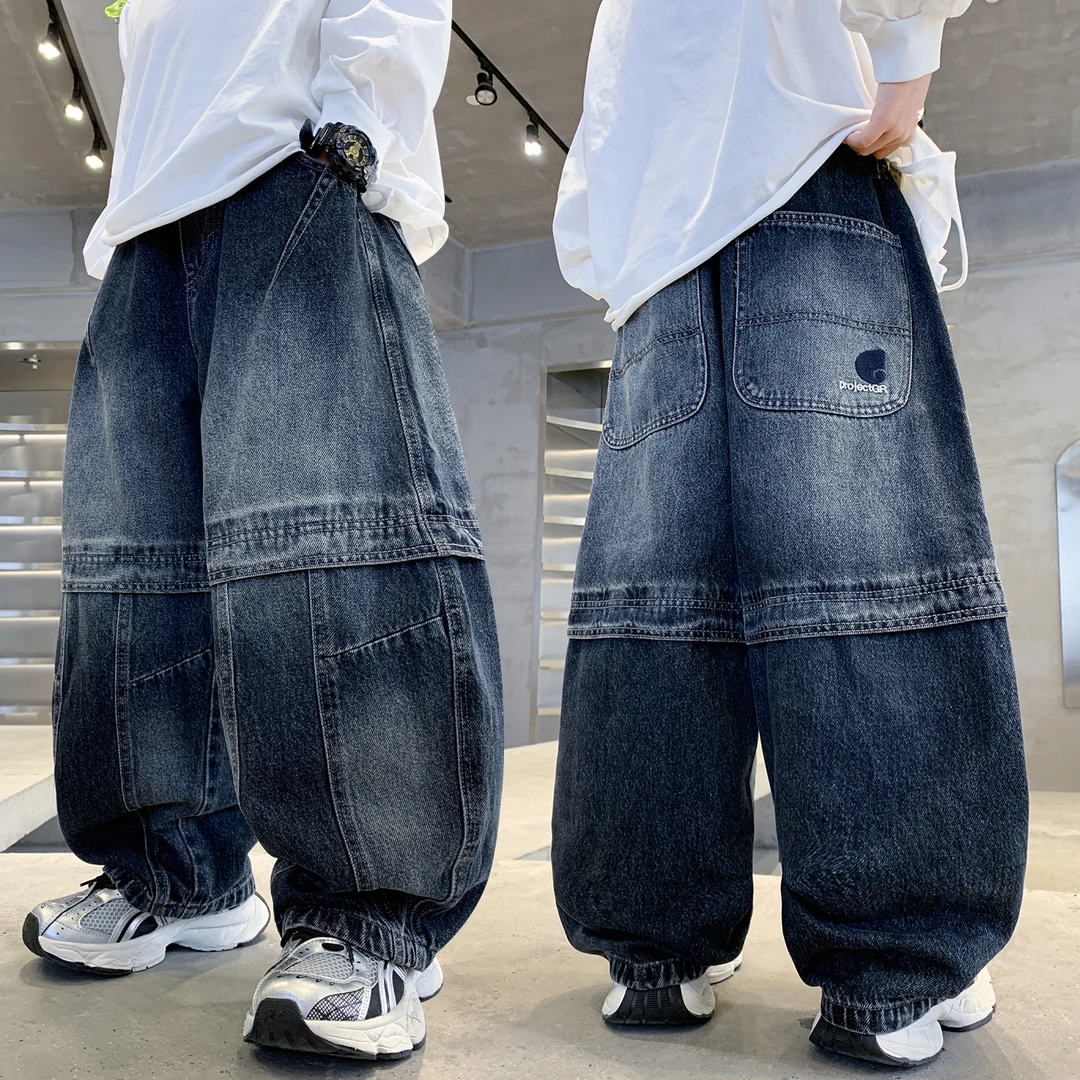 男童秋装裤子2025新款儿童装中大童休闲秋季长裤春秋款牛仔裤男孩