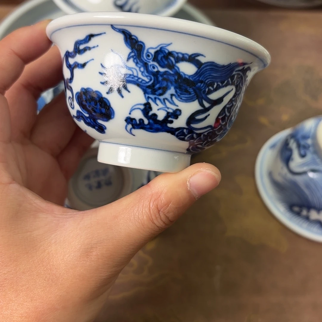 陶瓷盖碗景德镇手绘茶器