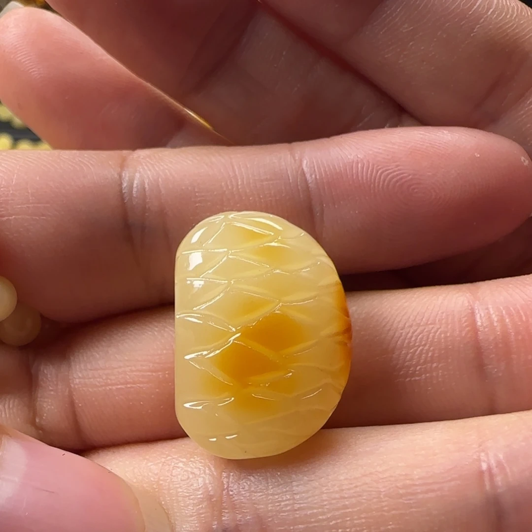 蜜蜡未镶嵌颈饰蜜蜡俏色橘子瓣吊坠提溜