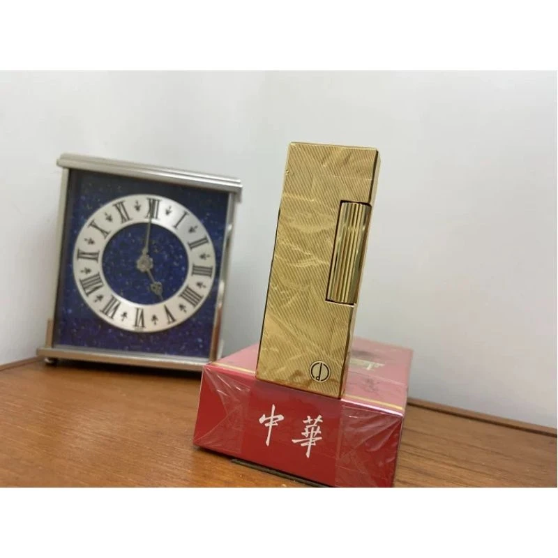 原品保证！阿尔弗雷德·登喜RG1 金色珊瑚岩纹款打火机 平滑纹理Sx