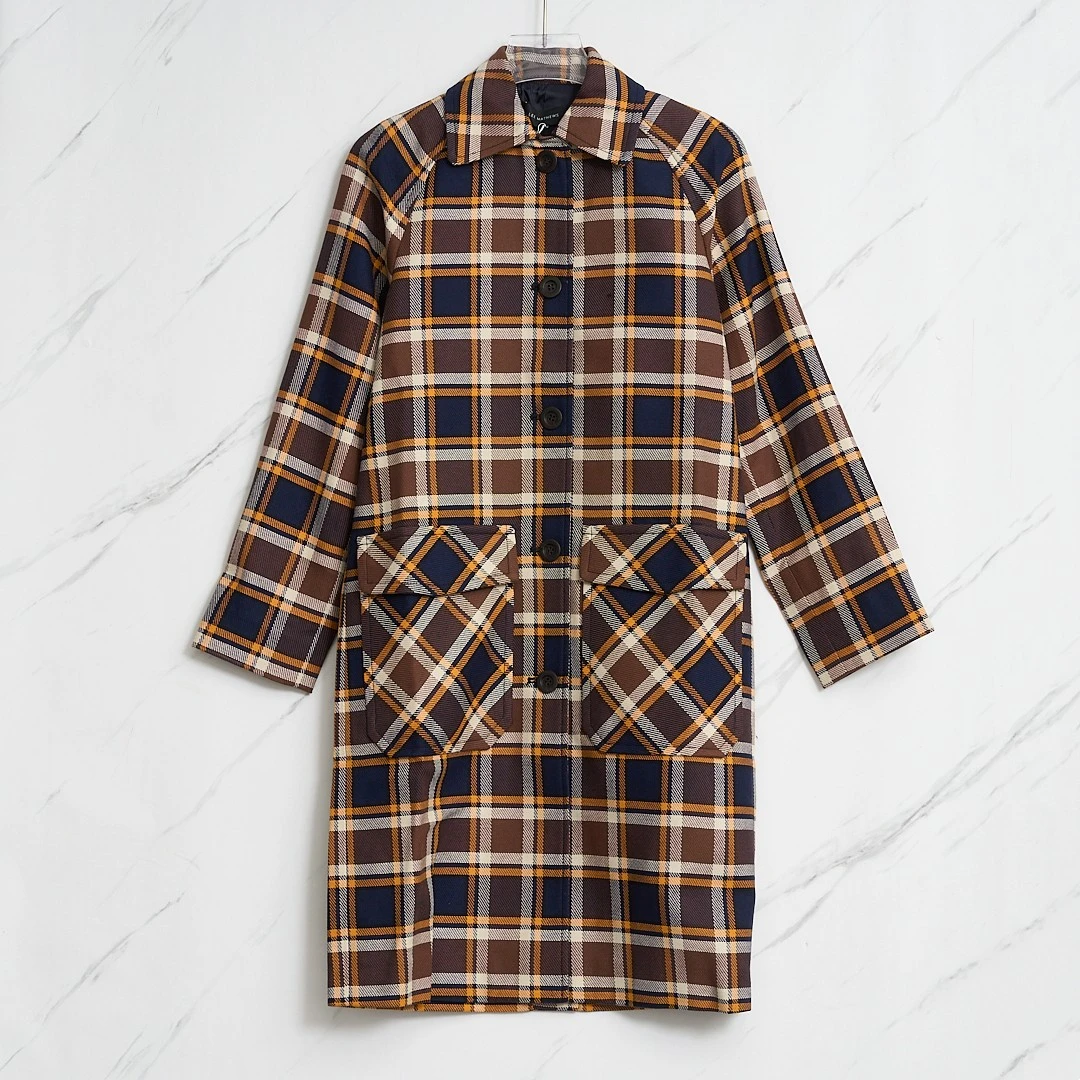 Lee Mathews女士英伦风格纹风衣LXGU00009