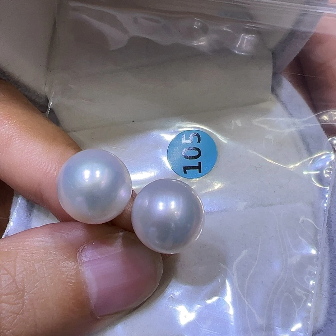 淡水珍珠耳饰银S925镶嵌