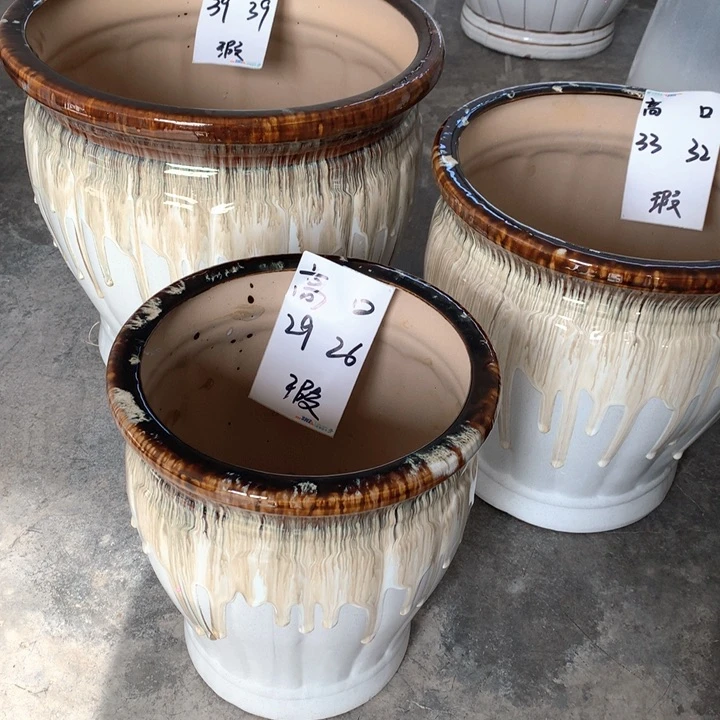 花盆陶瓷一套三组合