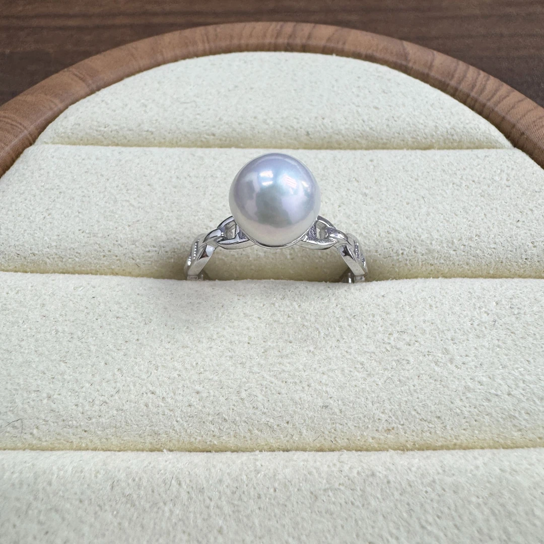 925银锆石戒指 猪鼻子戒拖  JZ048