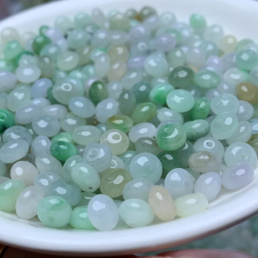 【闪购商品】未镶嵌手链翡翠卡4.2乘6.5冰鼓珠50个