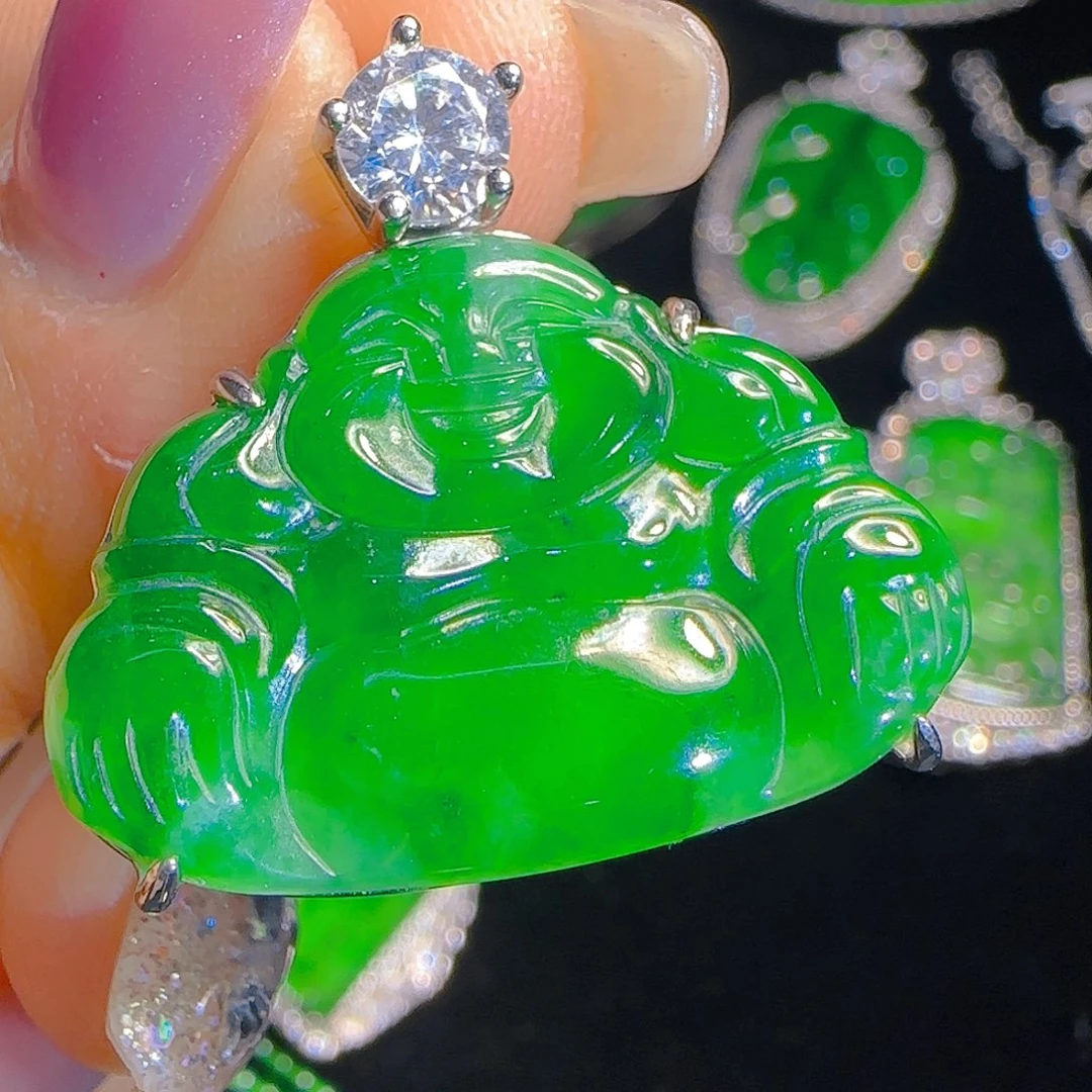 翡翠吊坠(赠链)银S925镶嵌