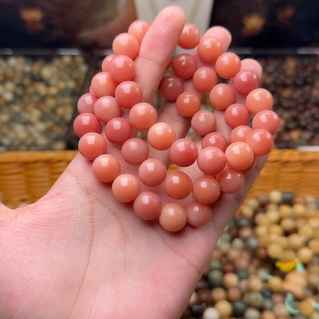 吊坠菩提根/象牙果一条粉玉菩提12圆