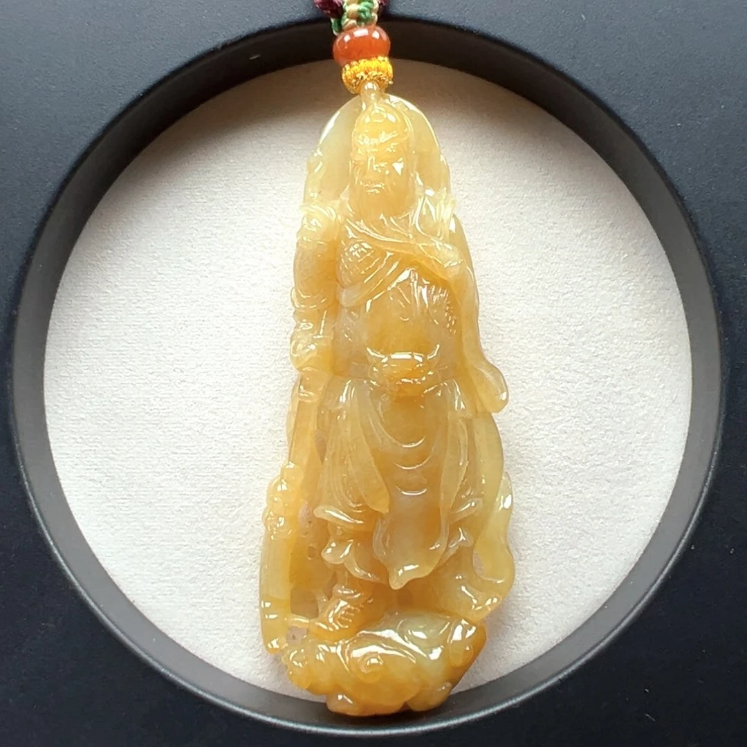 翡翠未镶嵌颈饰关二爷