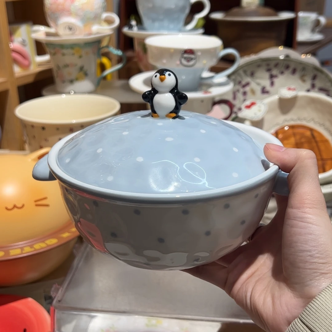 小企鹅泡面碗陶瓷