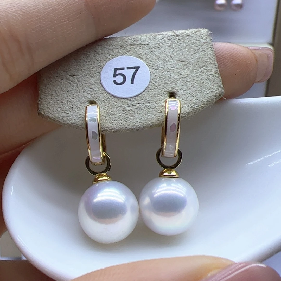 淡水珍珠耳饰银S925镶嵌