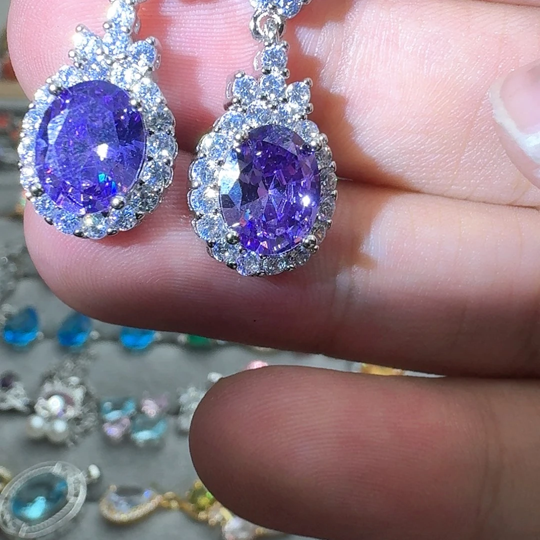 托帕石戒指银S925镶嵌