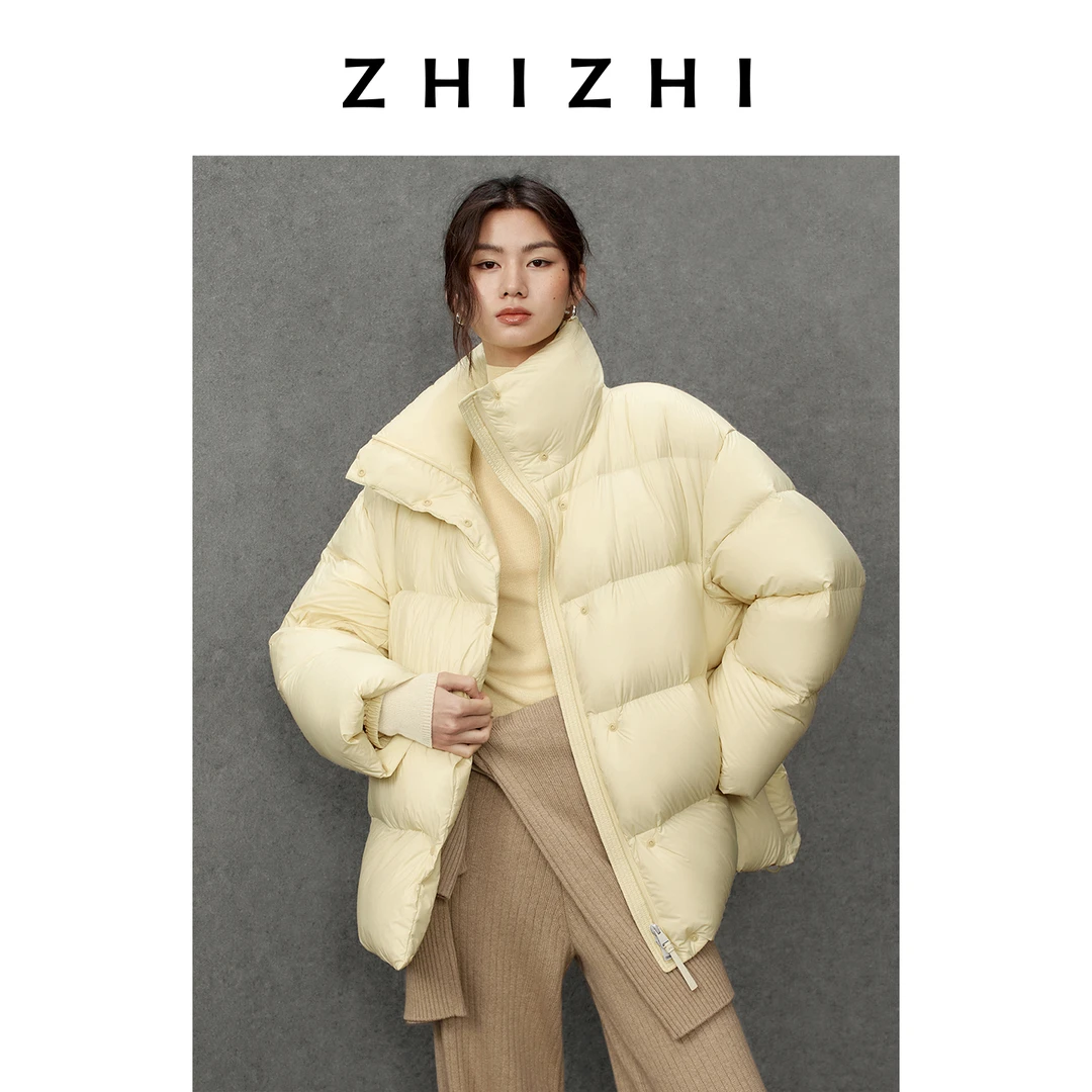 【捷克白鹅绒】致知 梅影词 宽松鹅绒轻雪羽绒服女25冬ZZ2EWWY9002