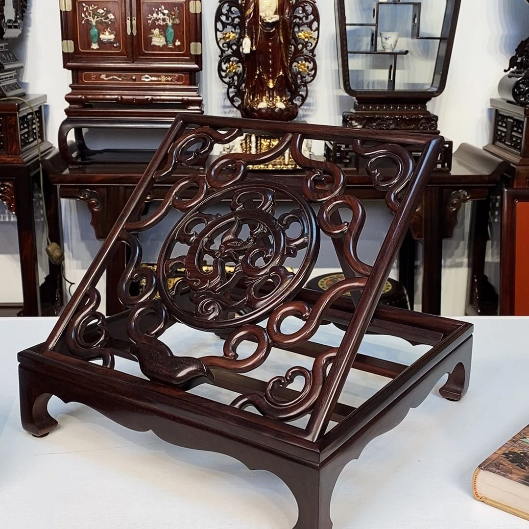 黑酸枝木类成套家具大红酸枝架子