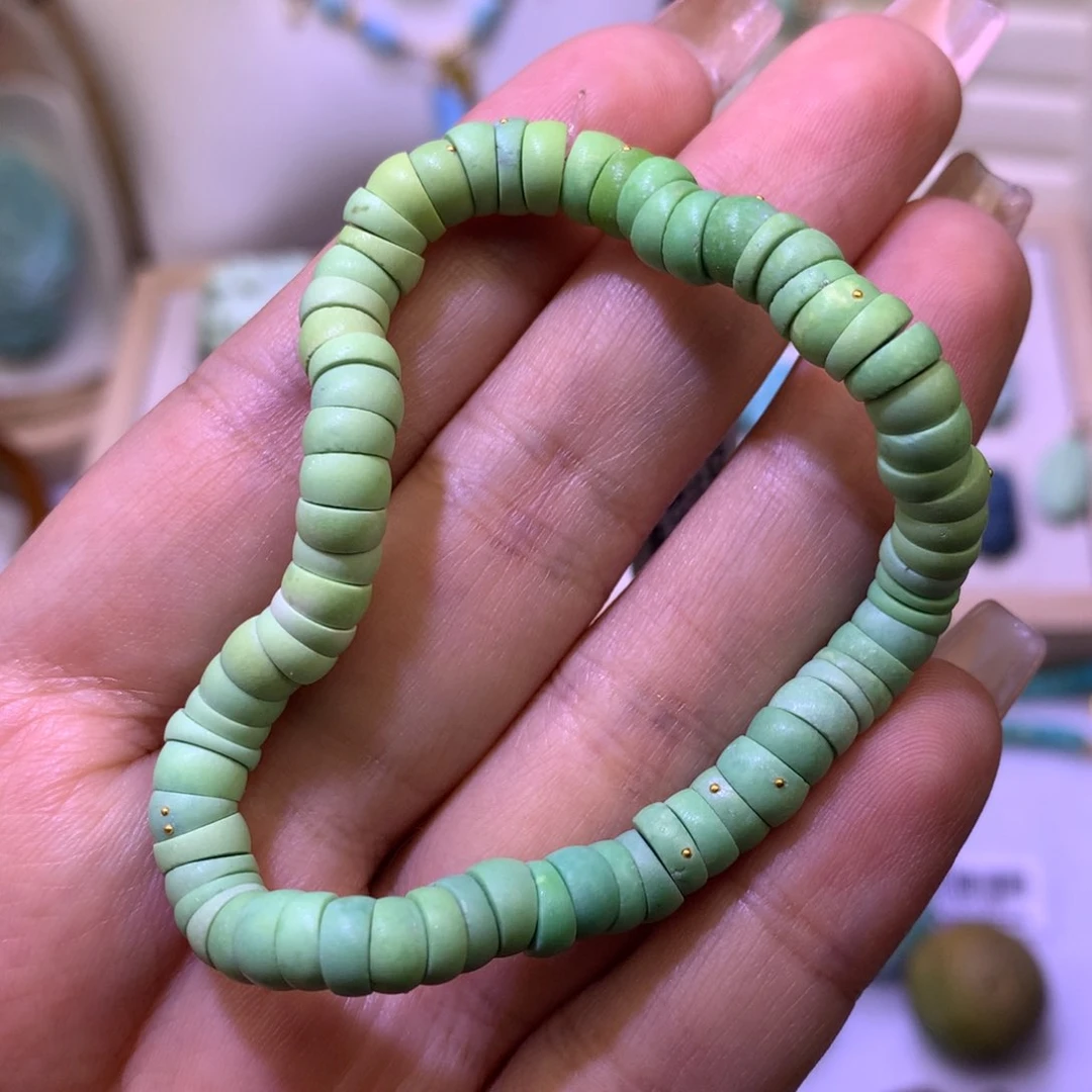 绿松石珠宝奇石未镶嵌菜籽大肠