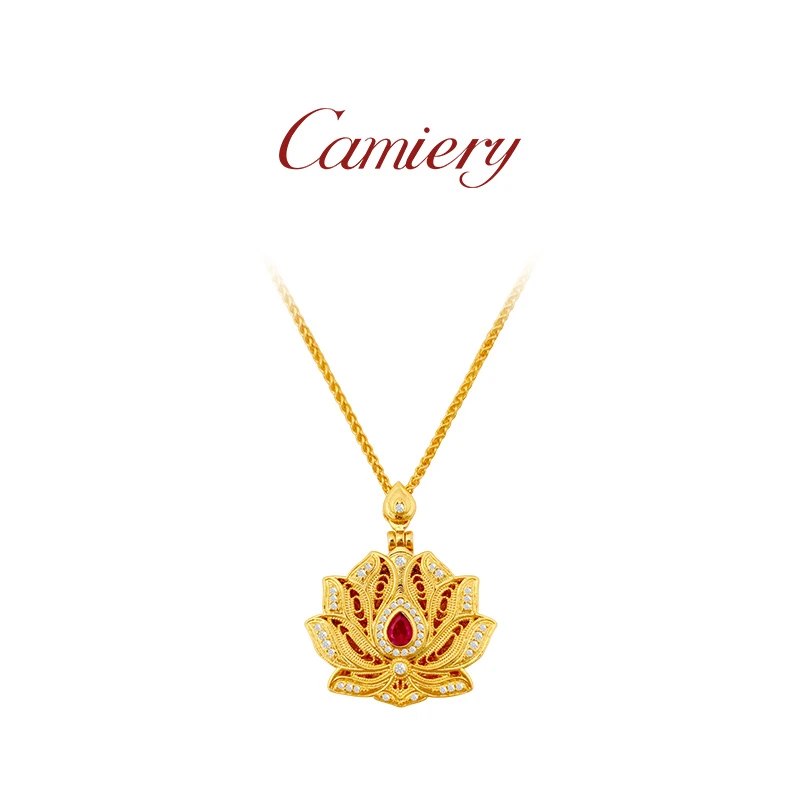 CAMIERY/卡美瑞新中式花开见佛项链时尚百搭