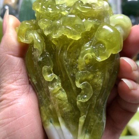 蛇纹石玉未镶嵌手把件