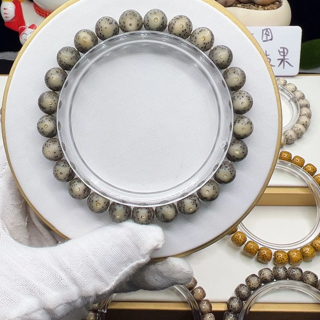 星月菩提手串绿幽灵9圆手持