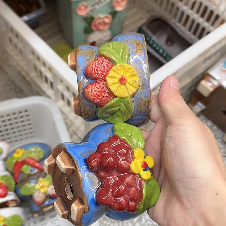 紫砂花盆粗陶材质多肉花盆