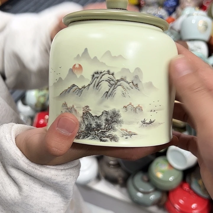 茶叶罐陶瓷家用储物罐瑕疵福利品介意勿拍