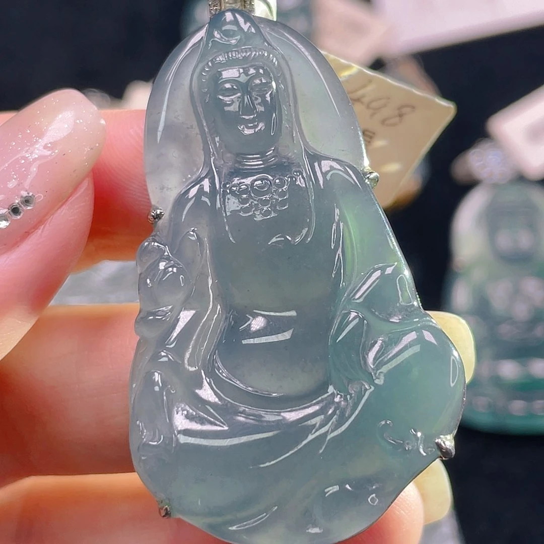颈饰银S925镶嵌翡翠8，