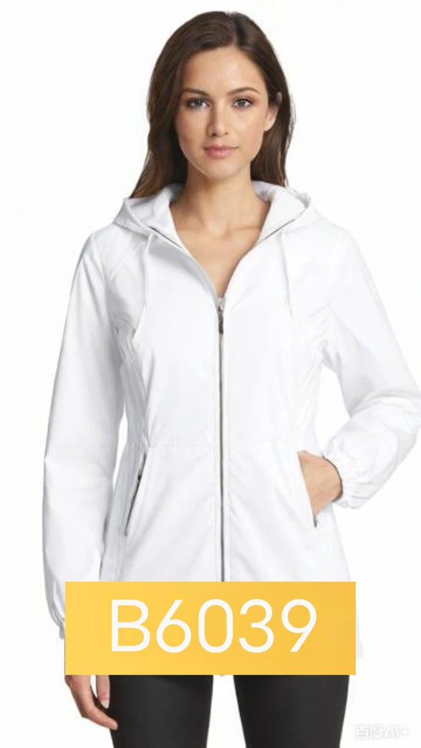 【B6039】新款格子帽子可拆冲锋外套