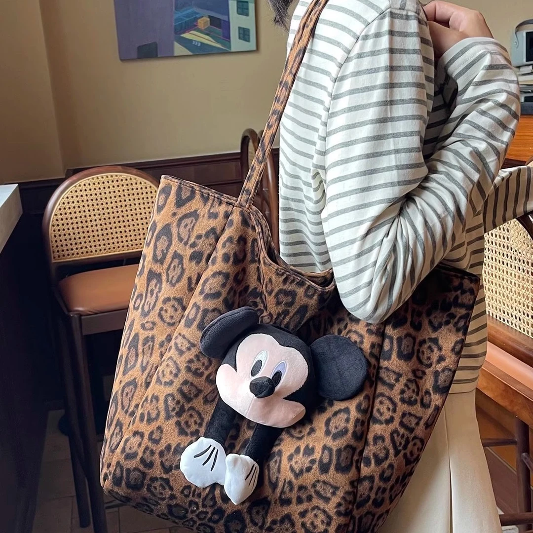 秋冬季大容量包包女2025新款流行豹纹单肩包休闲通勤托特包