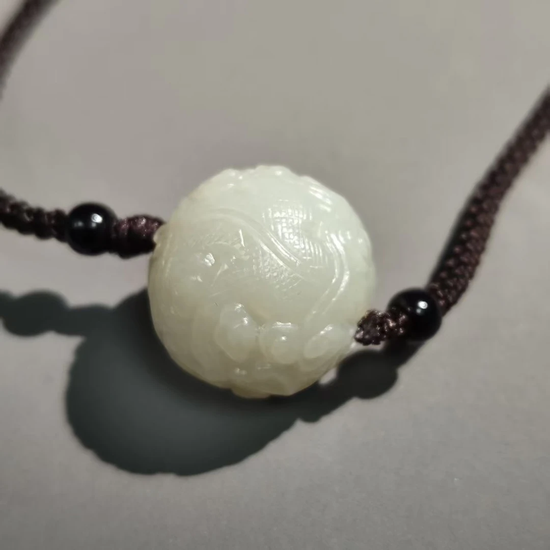 清代和田玉单珠