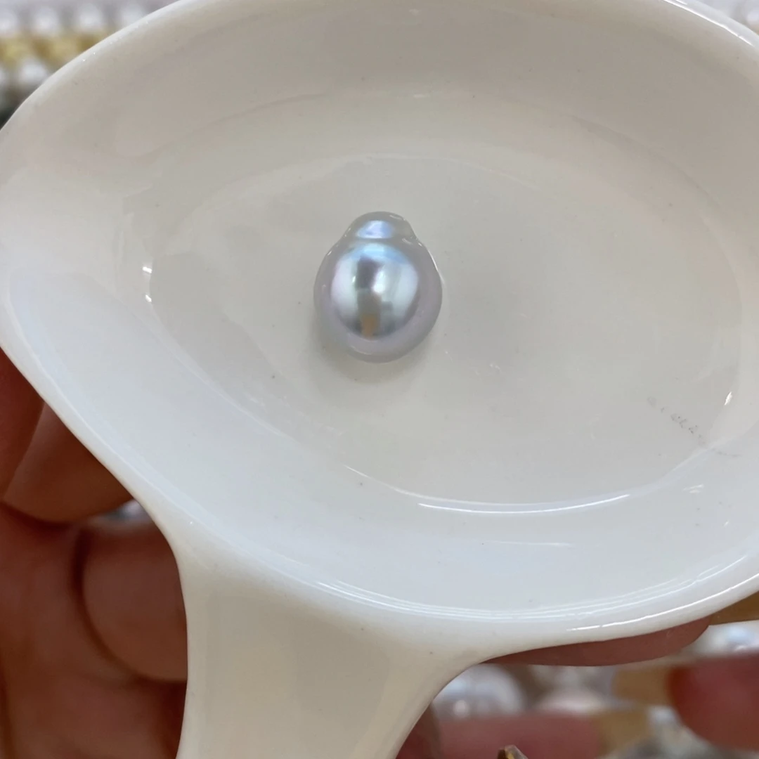海水珍珠裸珠澳白宝石光单珠10+