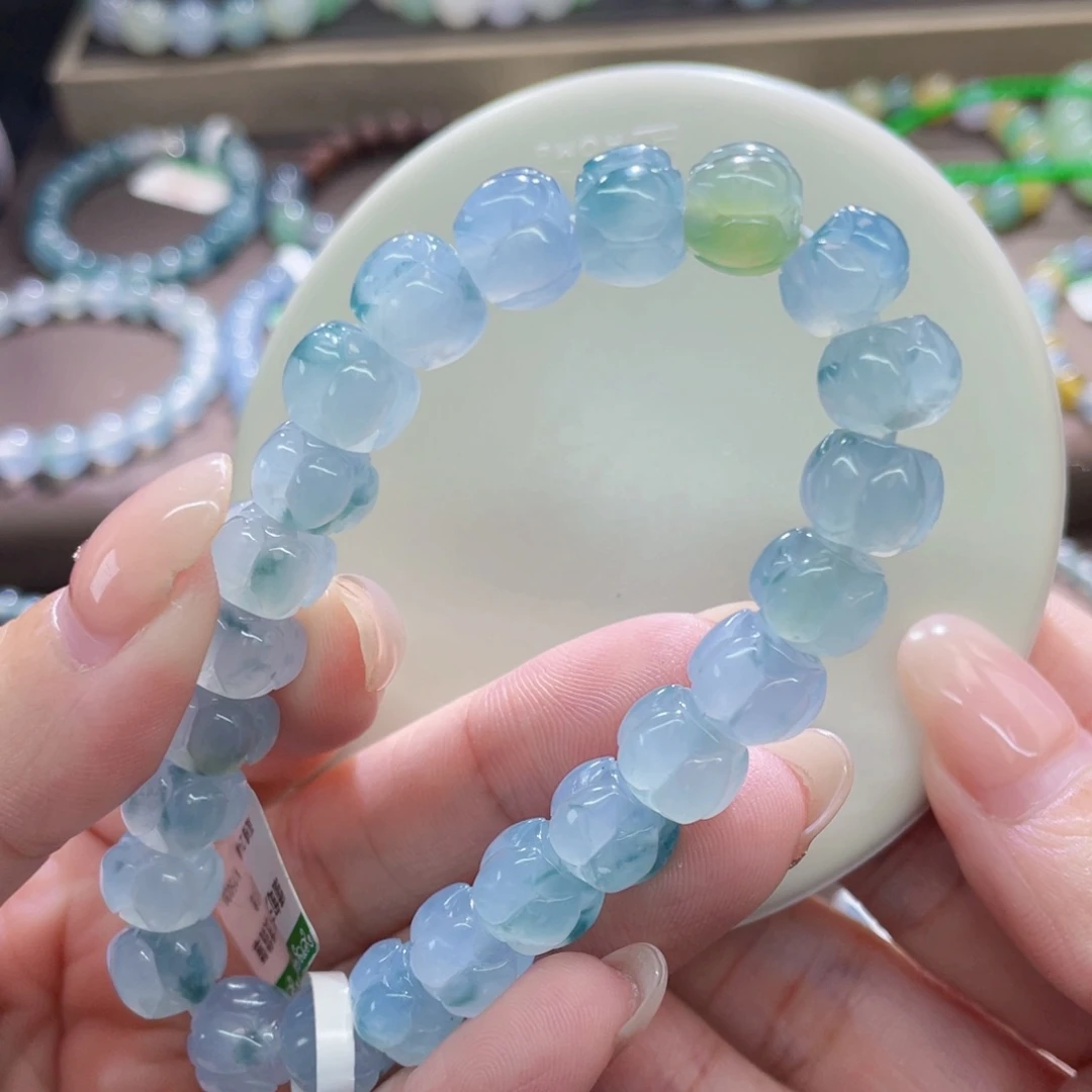 未镶嵌手链翡翠特色莲花卡10