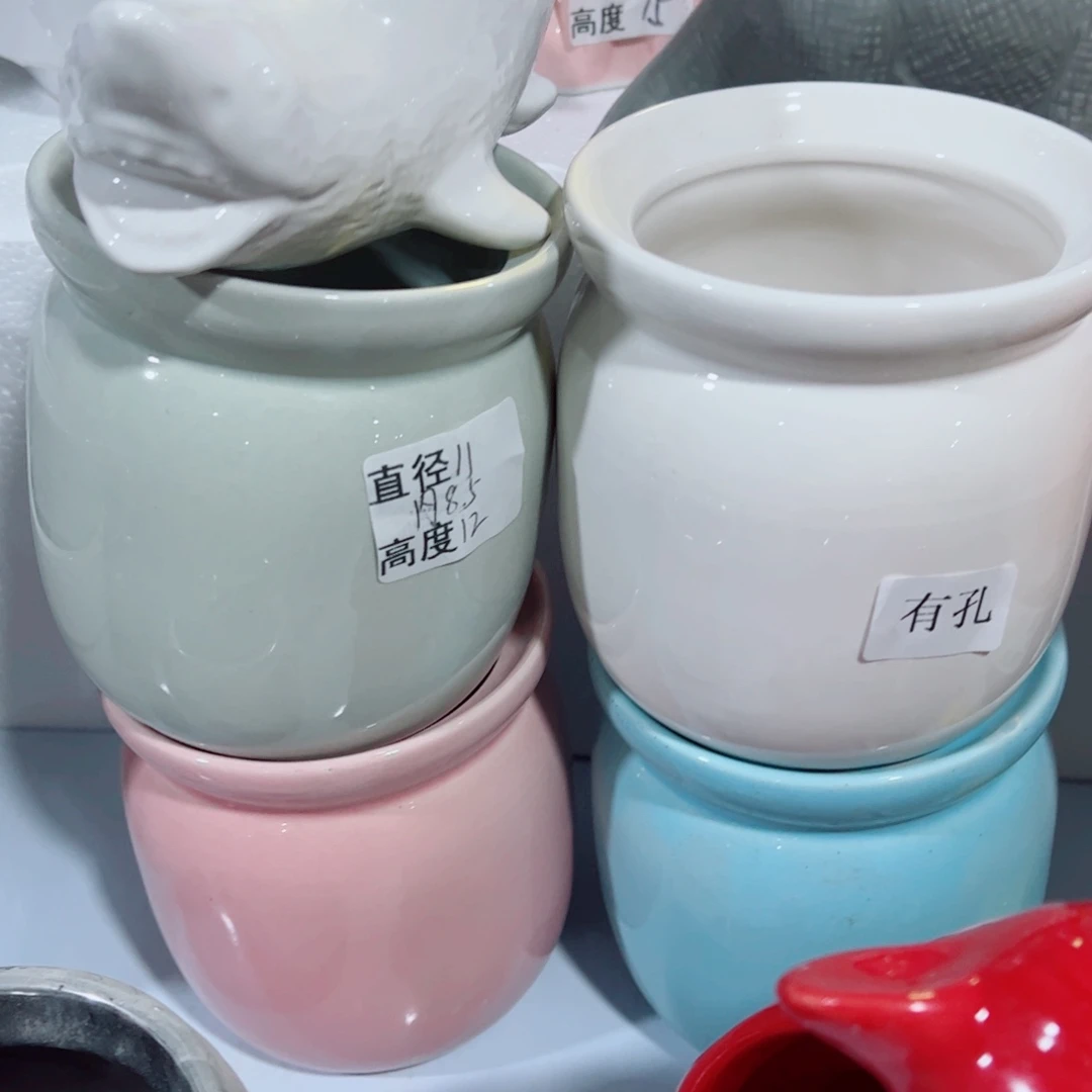 有孔，陶瓷花盆满10米包邮发货