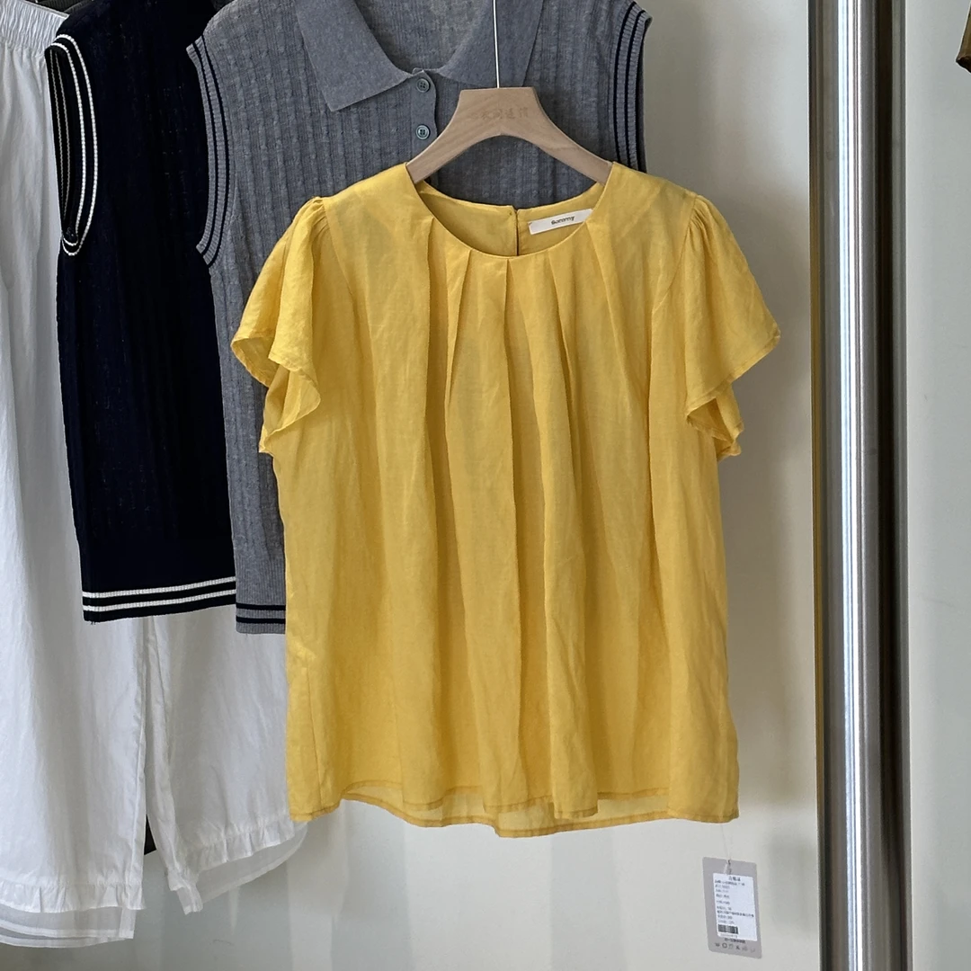 【心依阁铭品】0101韩版宽松上衣圆领娃娃衫