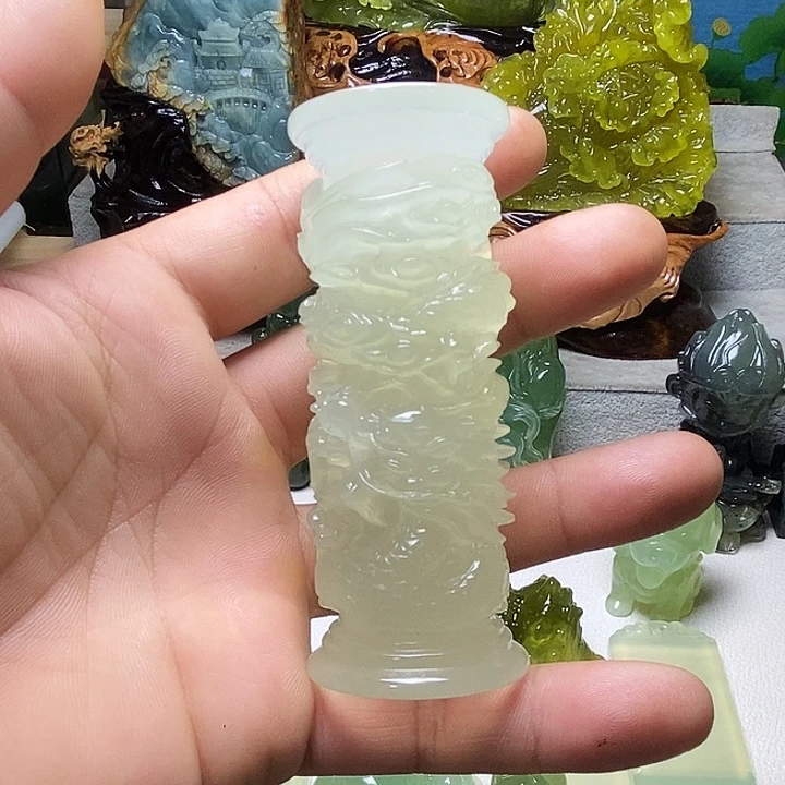 蛇纹石玉未镶嵌手把件