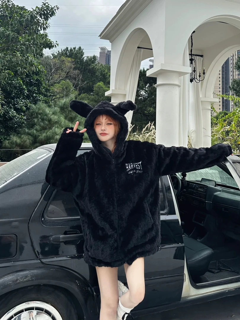 重工兔毛重磅棉服外套超级厚实M6111